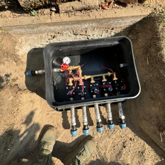 wasserleitung trasse fräsen bodenöffnung leitungsinstallation